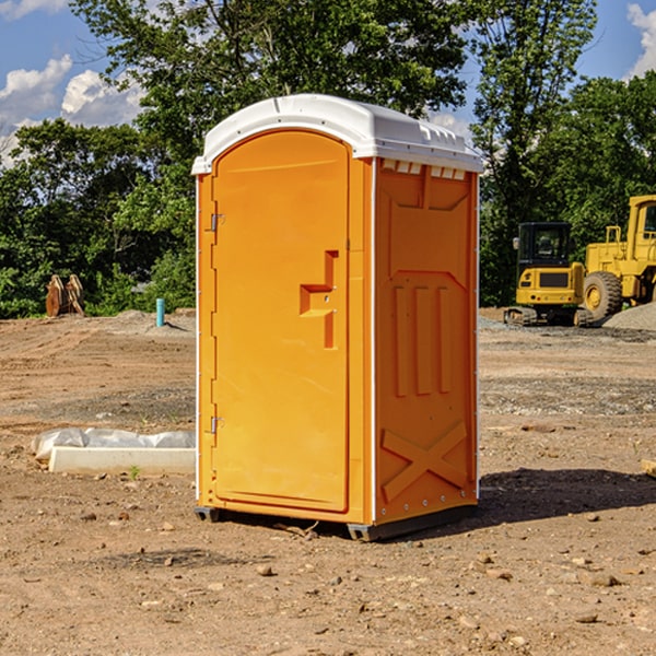 how often are the portable restrooms cleaned and serviced during a rental period in Skyland NV